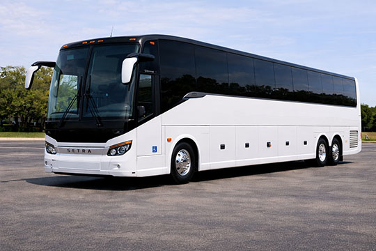 56-passenger charter bus available for charter in Boca Raton, FL